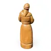 Statueta vintage din lemn sculptat manual, calugar vesel cu cheie si pocal, 46cm, imagine 2