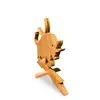 Decoratiune vintage din lemn, Taur cu semiluna, 31cm, imagine 2