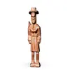 Statueta vintage din lemn sculptat, soldat cu palarie traditionala, 33,5cm