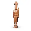 Statueta vintage din lemn sculptat, soldat cu palarie traditionala, 33,5cm, imagine 2