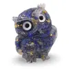 Bufnita din rasina cu spartura Lapis Lazuli si foita de aur, 6cm