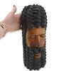 Decoratiune africana vintage din lemn sculptat manual, model barbat cu barba si par crestat, 28cm, imagine 3