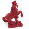 Statueta feng shui Cal rosu pe suport cu picioarele ridicate, 9cm, imagine 2