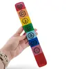 Suport ardere betisoare parfumate cu cele 7 chakre, rosu - 25,5cm, imagine 3