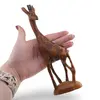 Figurina girafa vintage din lemn sculptat manual, 20cm, imagine 3