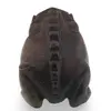 Figurina broasca vintage din lemn sculptat manual, 11cm, imagine 2