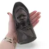 Bust vintage din lemn sculptat manual, femeie cu voal, 16cm, imagine 3