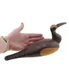 Figurina pasare cu cioc lung vintage din lemn sculptat manual, 27cm, imagine 3