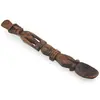 Lingura decorativa vintage din lemn sculptat manual, cu maner in forma de barbat, 35cm