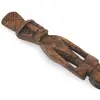 Lingura decorativa vintage din lemn sculptat manual, cu maner in forma de barbat, 35cm, imagine 2