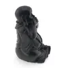 Statueta Buddha vintage neagra din rasina, gestul "nu vorbi raul”, 10cm, imagine 2