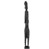 Statueta africana vintage din lemn sculptat manual, femeie purtand cos pe cap, 46cm