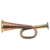 Goarna vintage din cupru si alama, model militar clasic, 15cm