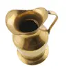 Carafa vintage din alama cu gat evazat si maner clasic, 11cm, imagine 2