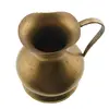 Carafa vintage din alama, forma bombata cu maner subtire, 12cm, imagine 2