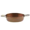 Tava rotunda vintage din cupru cu manere laterale, 13cm