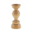 Sfesnic vintage din lemn sculptat manual, finisaj natur, 8cm