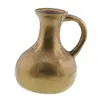 Carafa vintage din bronz cu gat lung si maner rotund