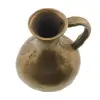 Carafa vintage din bronz cu gat lung si maner rotund, imagine 2