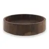 Bol rotund vintage mic din lemn sculptat manual, finisaj natural inchis, 12,5cm, imagine 2