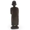 Statueta vintage din lemn sculptat manual, calugar in picioare, 27,5cm, imagine 2