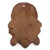 Masca decorativa vintage din lemn sculptat manual, model fata tripla, 28cm, imagine 2