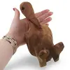 Figurina vintage din lemn sculptat manual, pelican, 21cm, imagine 3