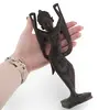 Statueta vintage din lemn sculptat manual, dansatoare asiatica, 22cm, imagine 3