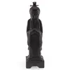 Statueta vintage din lemn sculptat manual, intelept asiatic, 30cm