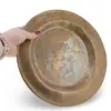 Farfurie vintage din alama, finisaj antichizat, 25cm, imagine 3