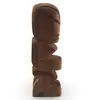 Statueta vintage din lemn sculptat manual, figurina mare stilizata cu detalii tribale, 21cm, imagine 2