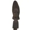 Pumnal decorativ vintage din lemn sculptat manual, maner cu chip tribal, 47cm, imagine 2