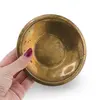 Farfurie rotunda vintage din alama simpla, finisaj patinat, 11cm, imagine 3