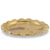 Tava rotunda din alama vintage, model auriu cu margine decorata cu pesti, 10,5cm, imagine 3