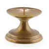 Sfesnic din alama vintage, model auriu cu varf pentru lumanare, 8,5cm