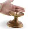 Sfesnic din alama vintage, model auriu cu varf pentru lumanare, 8,5cm, imagine 5