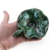 Vas ceramic vintage, model verde cu maner lateral, 13cm, imagine 4