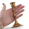 Sfesnic din alama vintage, model auriu clasic, 13cm, imagine 5