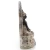 Statueta Buddha vintage, model argintiu cu detalii negre, 17,5cm, imagine 2