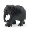 Figurina elefant din lemn vintage, model sculptat manual negru, 13cm