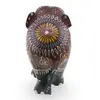 Figurina elefant din lemn vintage, model pictat manual colorat, 8cm, imagine 2