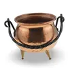 Ceaun mic din cupru vintage, model cupru cu picioare aurii, 8cm, imagine 2