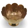 Bol decorativ din alama vintage, model auriu in forma de floare, 13cm, imagine 2