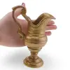Cana decorativa din bronz vintage, model auriu cu maner lucrat, 14,5cm, imagine 5