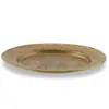 Farfurie decorativa din alama vintage, model rotund cu palmieri gravati, 9cm, imagine 2