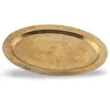 Farfurie simpla din alama vintage, model oval auriu, 13cm