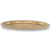 Farfurie simpla din alama vintage, model oval auriu, 13cm, imagine 2