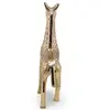 Figurina girafa din metal vintage, model auriu texturat, 19cm, imagine 2