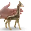 Figurina girafa din metal vintage, model auriu texturat, 19cm, imagine 5