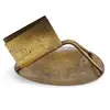 Suport pentru scrisori din alama vintage, model auriu cu tava ovala, 12cm